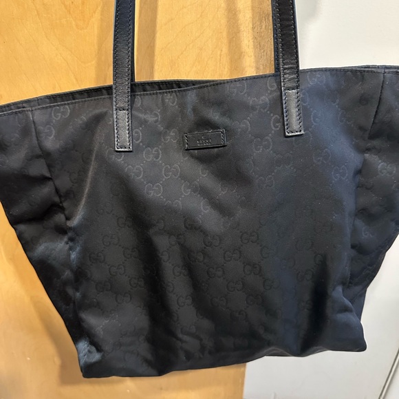 Gucci Black Monogram Tote Bag - Picture 1 of 7